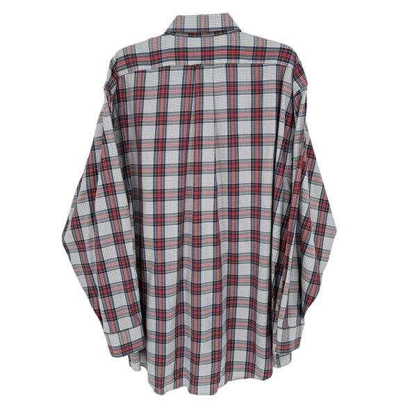 Overton Men's Casual Shirt Classic Holiday Plaid Red Green - Picture 2 of 6